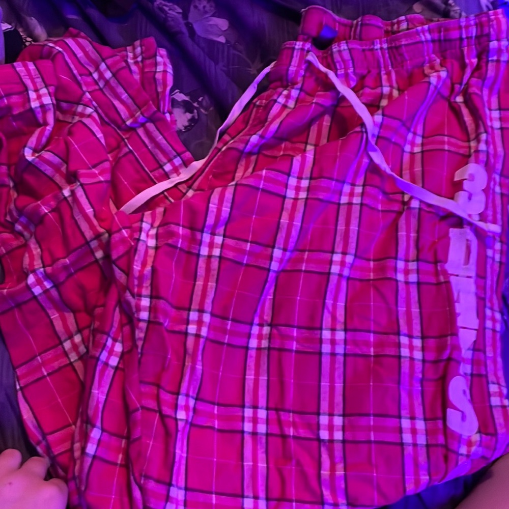 Sweat pants pink plad